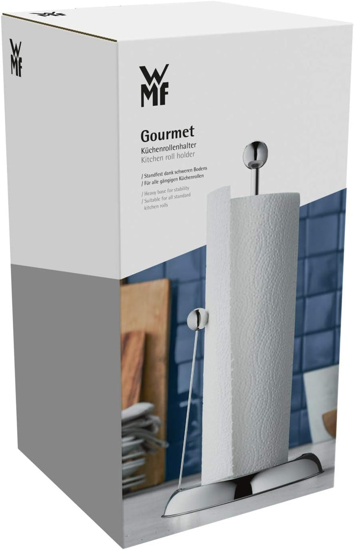 WMF Gourmet Küchenrollenhalter stehend 31 cm, Cromargan Edelstahl poliert, spülmaschinengeeignet Sin