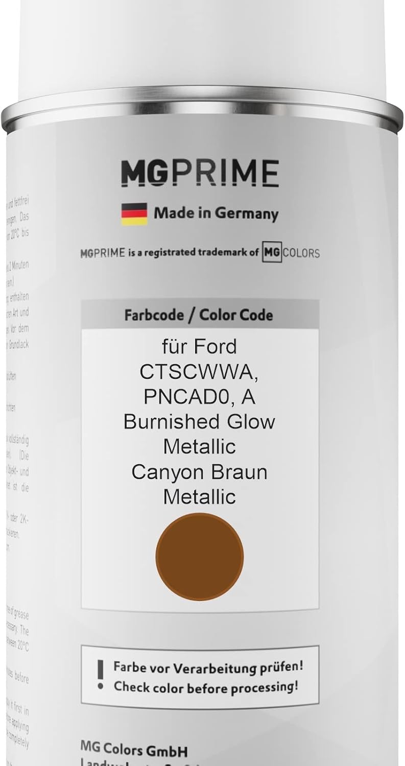 MG PRIME Autolack Sprühdosen Set für Ford CTSCWWA / PNCAD0 / A Burnished Glow Metallic/Canyon Braun