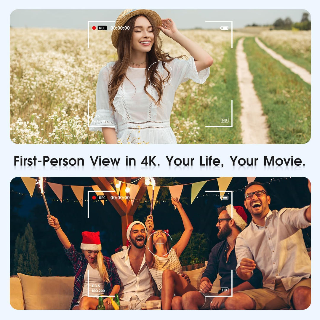 AI Smart Glasses 4K HD-Kamera, 290 mAh, 800 W Kamera-Brille mit Videoaufzeichnung, Simultanübersetzu