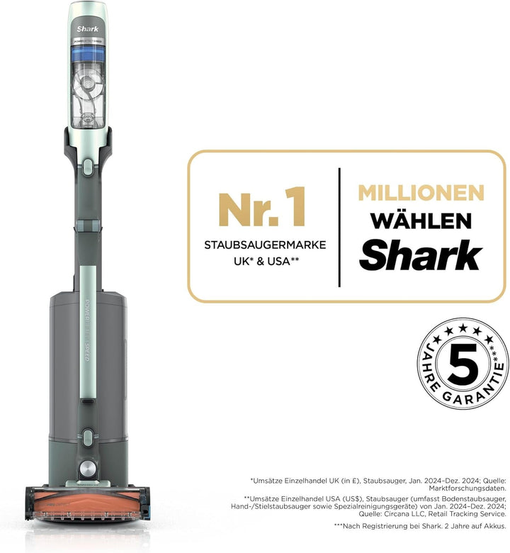 Shark Detect Speed Clean & Empty Pet Pro Akku-Staubsauger, Reverse Clean, bis zu 60 Minuten Laufzeit