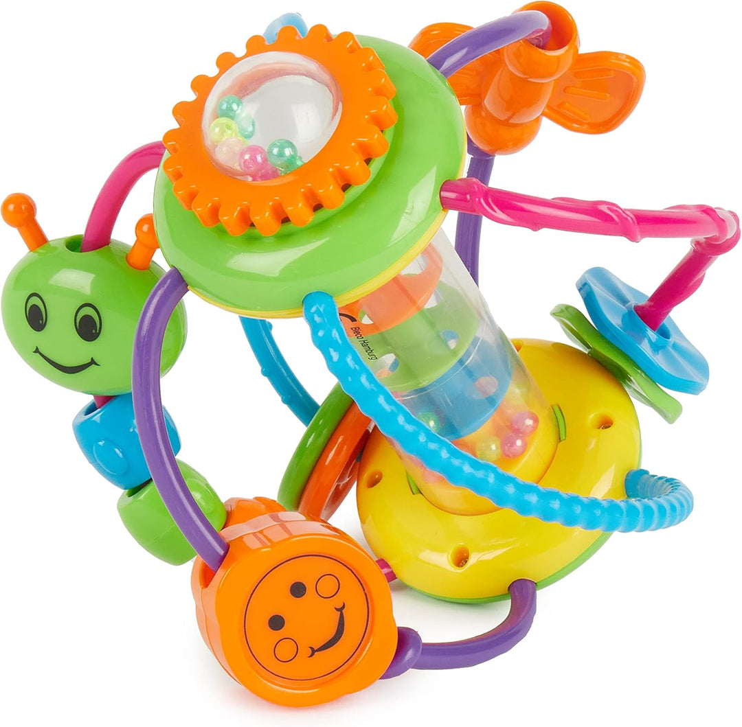 Bieco Motorikball für Babys ab 6 Monate | Greifball und Beissring mit Rassel & Bright Starts, Oball