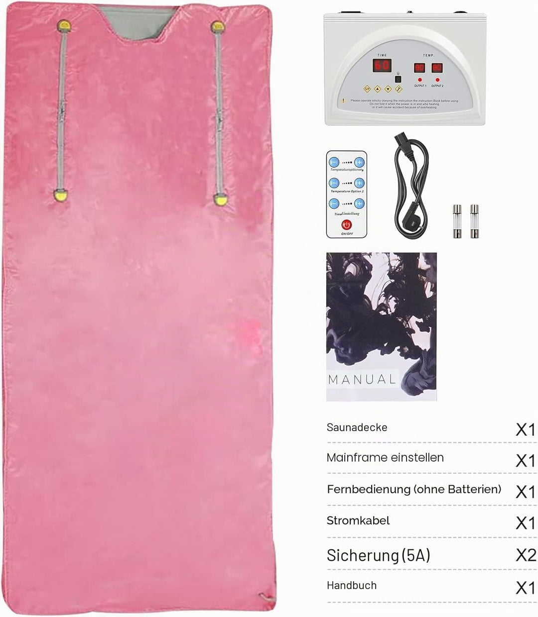 VAYOTOY Infrarot-Saunadecke 2 Zone Digital Heim Saunadecke Professionel Detox Therapie Sauna Tragbar