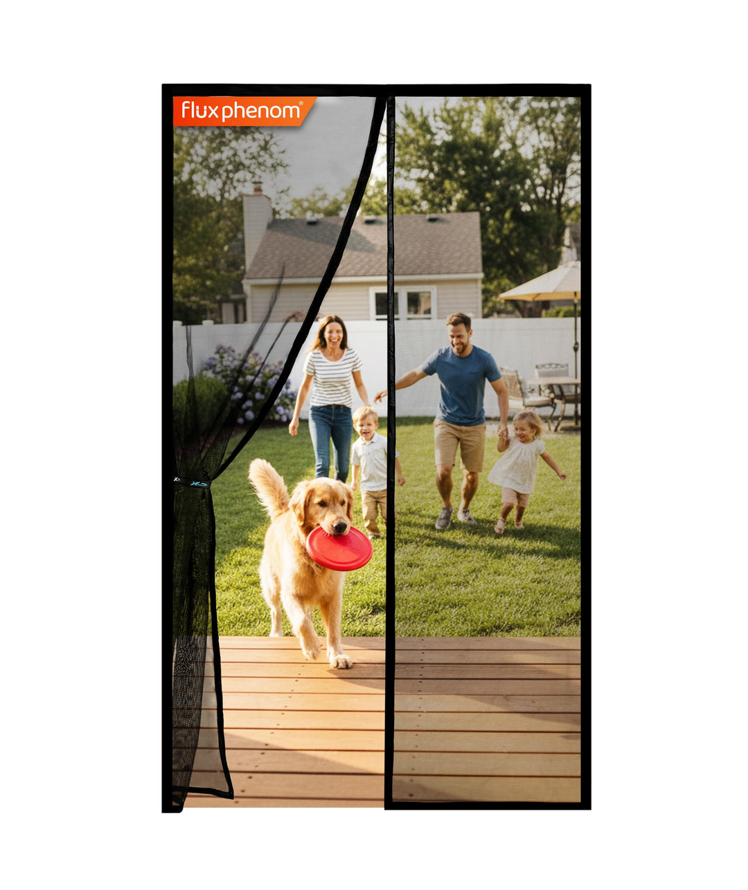 Flux Phenom Magnetisches Fliegengitter für Türen – 100x210 cm Hält Insekten fern, lässt frische Luft