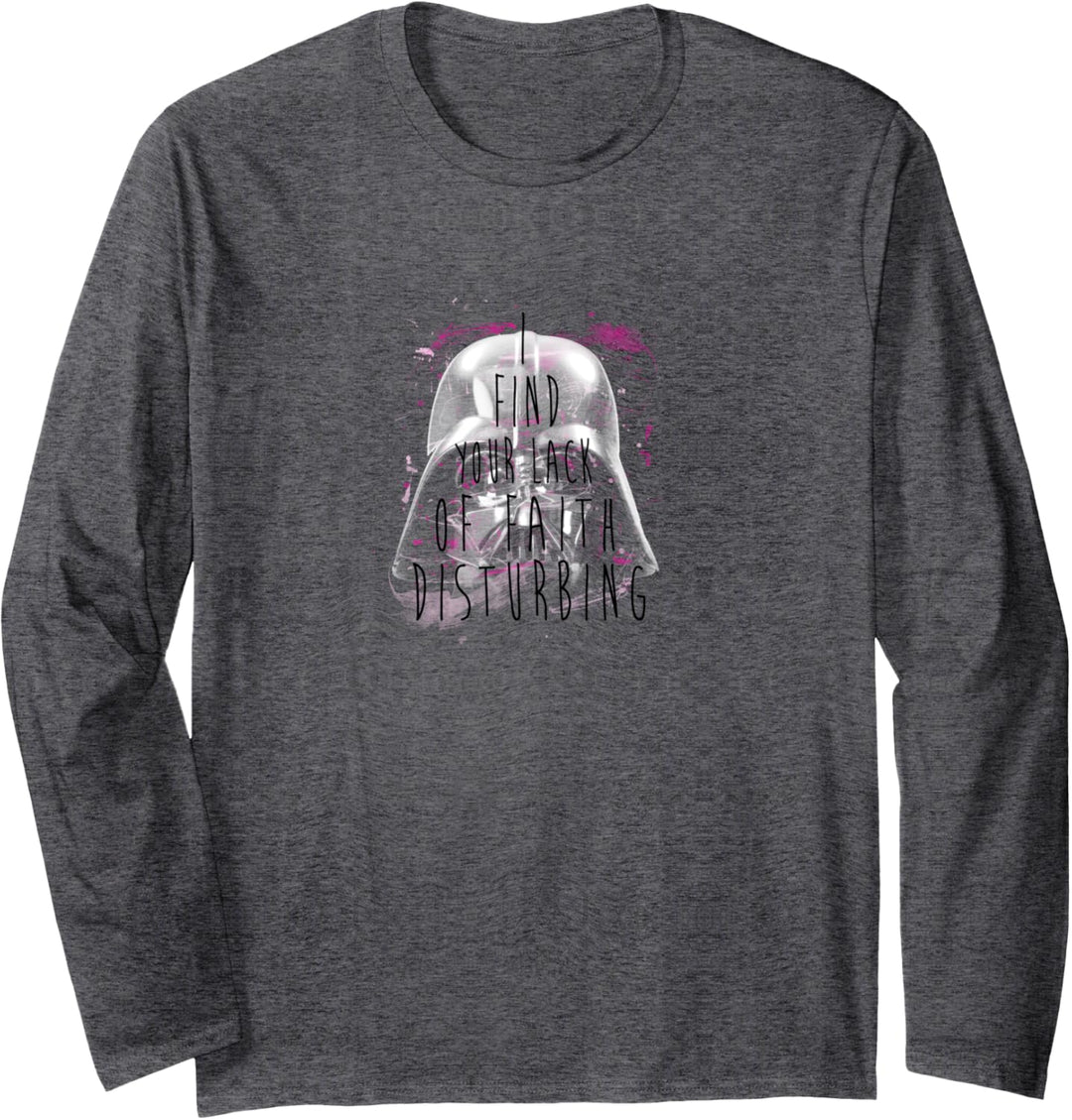 Star Wars Darth Vader Lack Faith Disturbing Langarmshirt