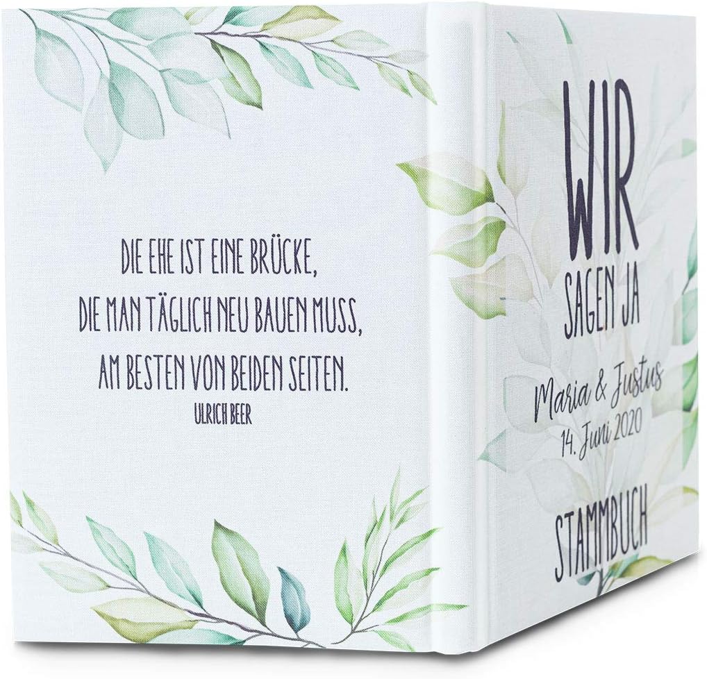 Hochzeitideal Stammbuch der Familie Familienstammbuch bedruckten Buchbinderleinen (517 - Tamino pers