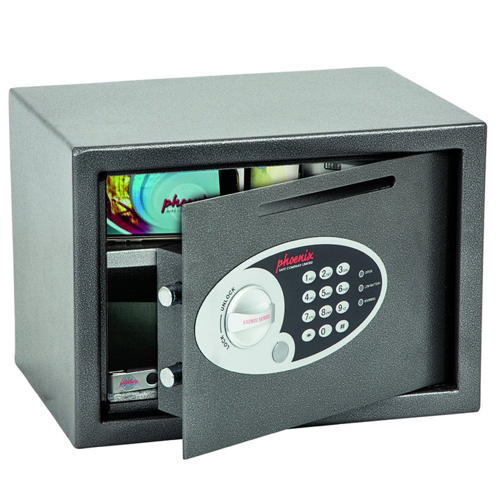 Phoenix Vela SS0802ED Deposit Home & Office Safe mit elektronischem Codeschloss Graphit-Grau (klein)