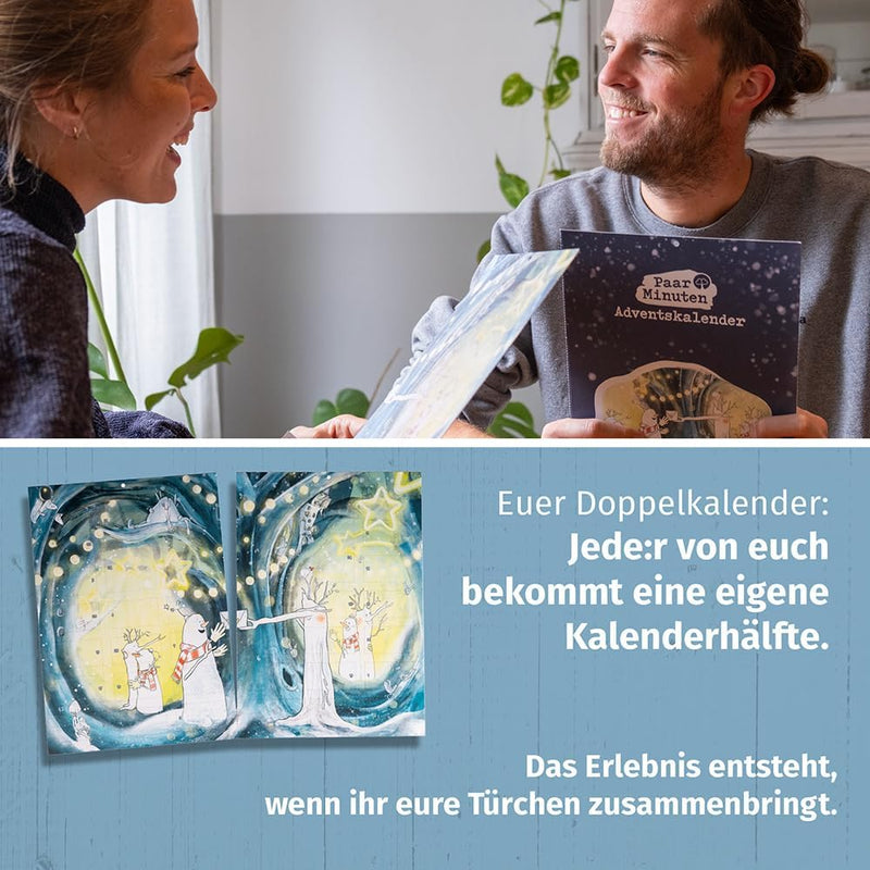 PaarMinuten Adventskalender 2024 – neu von Paarzeit. 24 Erlebnisse, echte Verbundheit für Paare, pas