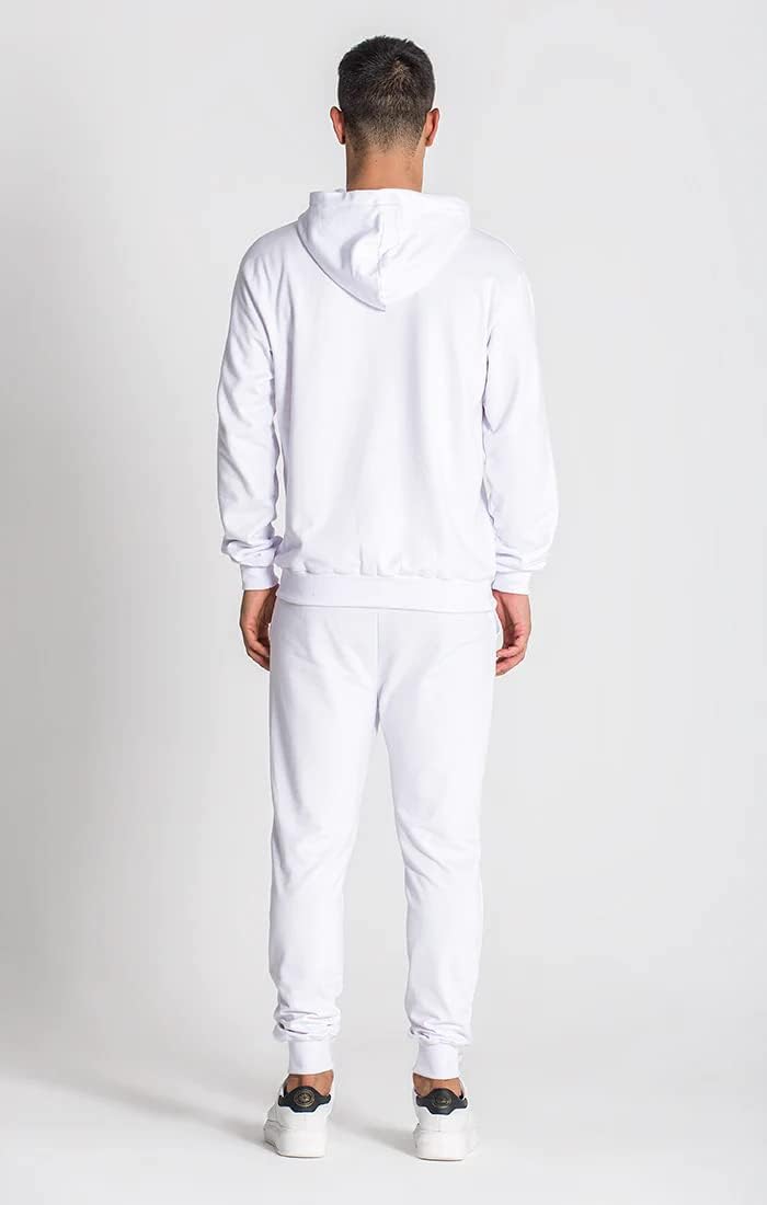 Gianni Kavanagh Herren White Essential Micro Hoodie Kapuzenpulli, White,