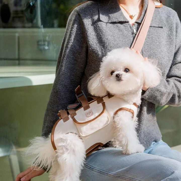 Hundetasche - Horizontale Haustiertransporttasche Zum Ausgehen,Tragbare Atmungsaktive Hundetasche Fü