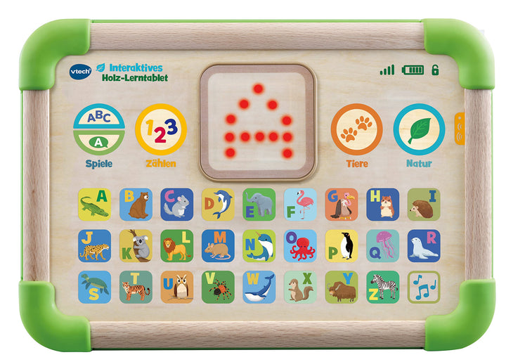 VTech Baby Interaktives Lerntablet – Umweltfreundliches Kindertablet aus FSC®-zertifiziertem Holz –