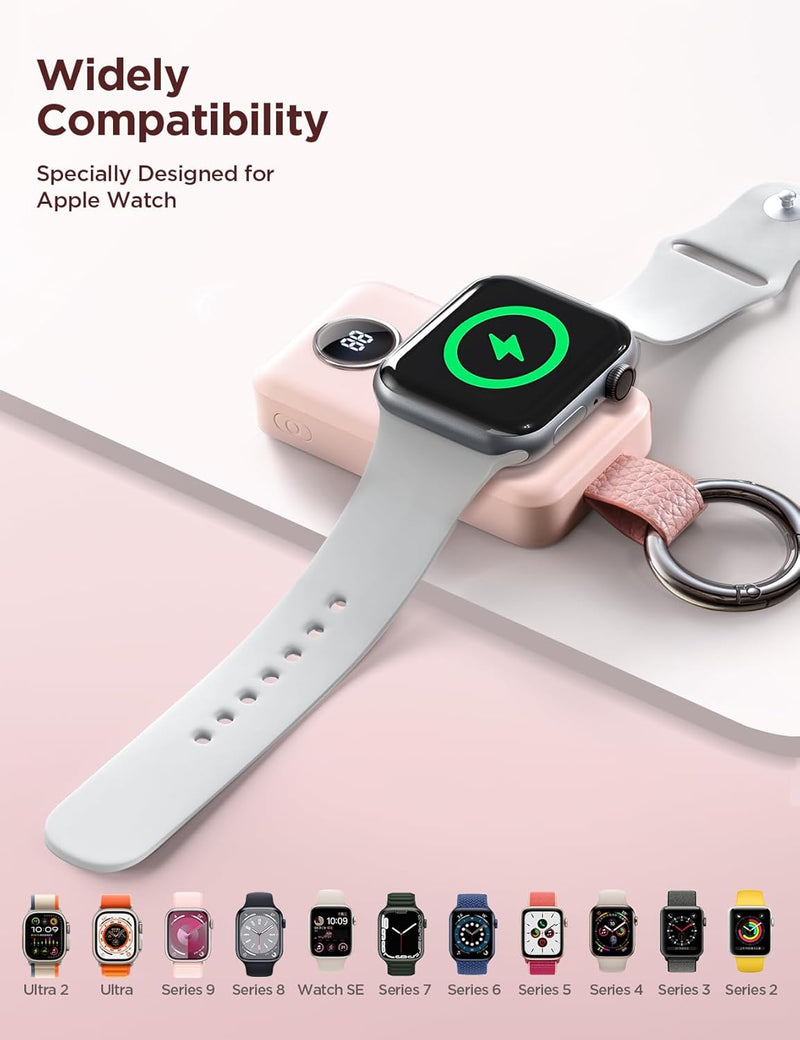 JOYROOM 2000 mAh Kabelloses Ladegerät für Apple Watch-Serie 10/9/8/7/6/5/SE/4/3/2/UItra 2/Ultra, Mag