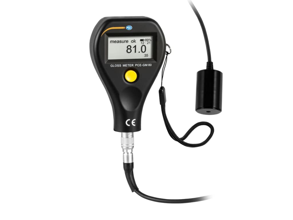 Oberflächenprüfgerät PCE-GM 80 mit externem Glanzsensor Messgeometrie 60° Messfläche Ã˜4,5 mm Datenv