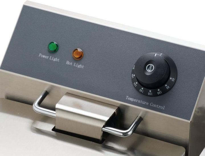 GastroHero Elektro Fritteuse 6L I Edelstahl-Fritteuse mit Thermostat und Überhitzungsschutz I Kompak