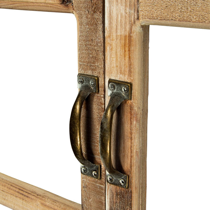 Deko Vintage Stallfenster im Landhausstil mit Rahmen und 2 Fensterflügeln - Deko Fenster zum Hängen
