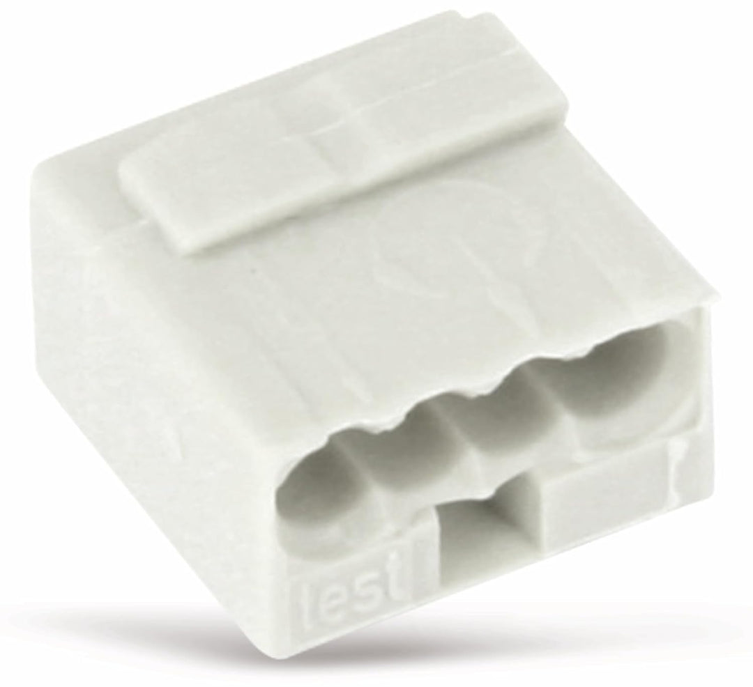 WAGO Verbindungsklemmen 243-304 | 4 Leiter, bis 0,8 mm, 100 Stück, MICRO Verbindungsdosenklemme für