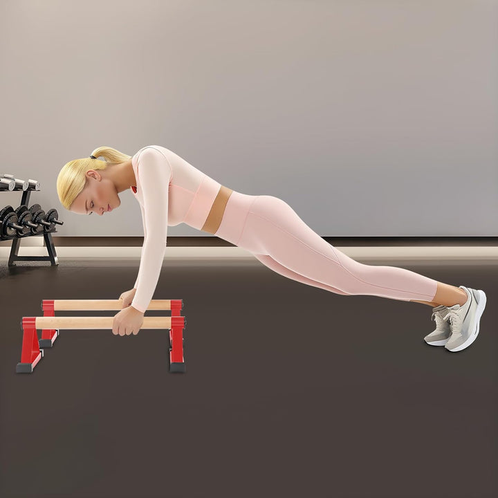 Liegestützgriffe 50cm, Push-Up-Ständer für Fitness &amp; Calisthenics | 400kg Tragfähigkeit, aus Buchenh