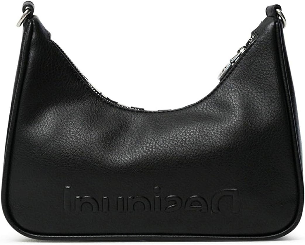 Desigual Womens PU Shoulder Bag, Black, U