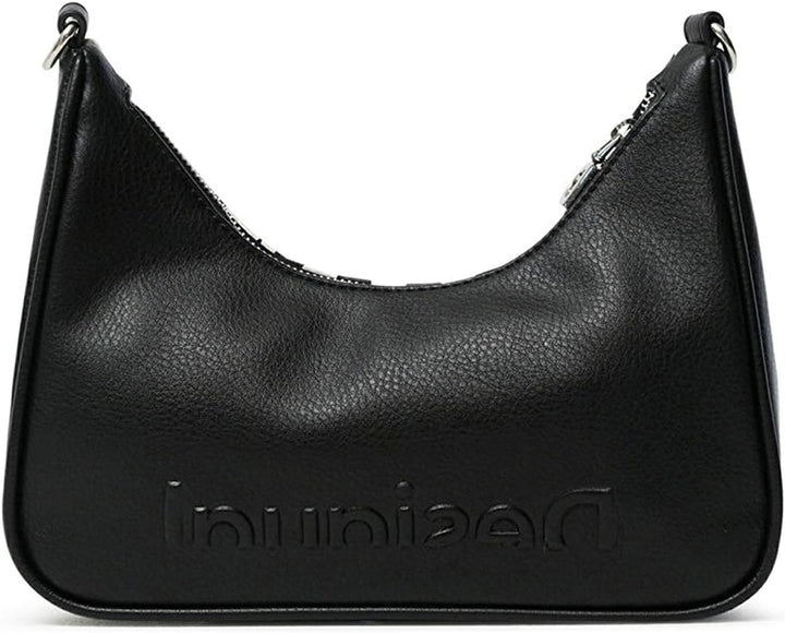 Desigual Womens PU Shoulder Bag, Black, U