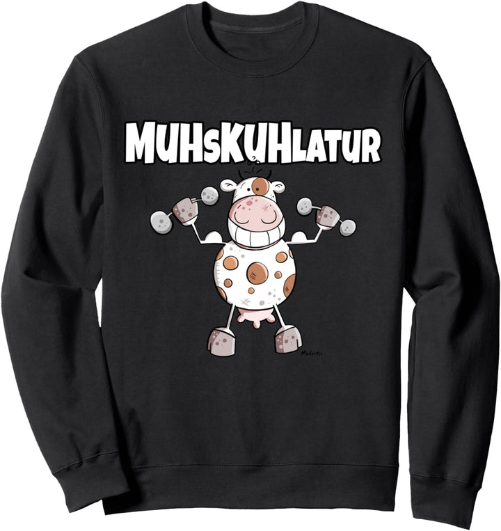 MUHsKUHlatur Kuh I Kraftsport Fitness Fun Wortspiel Sweatshirt