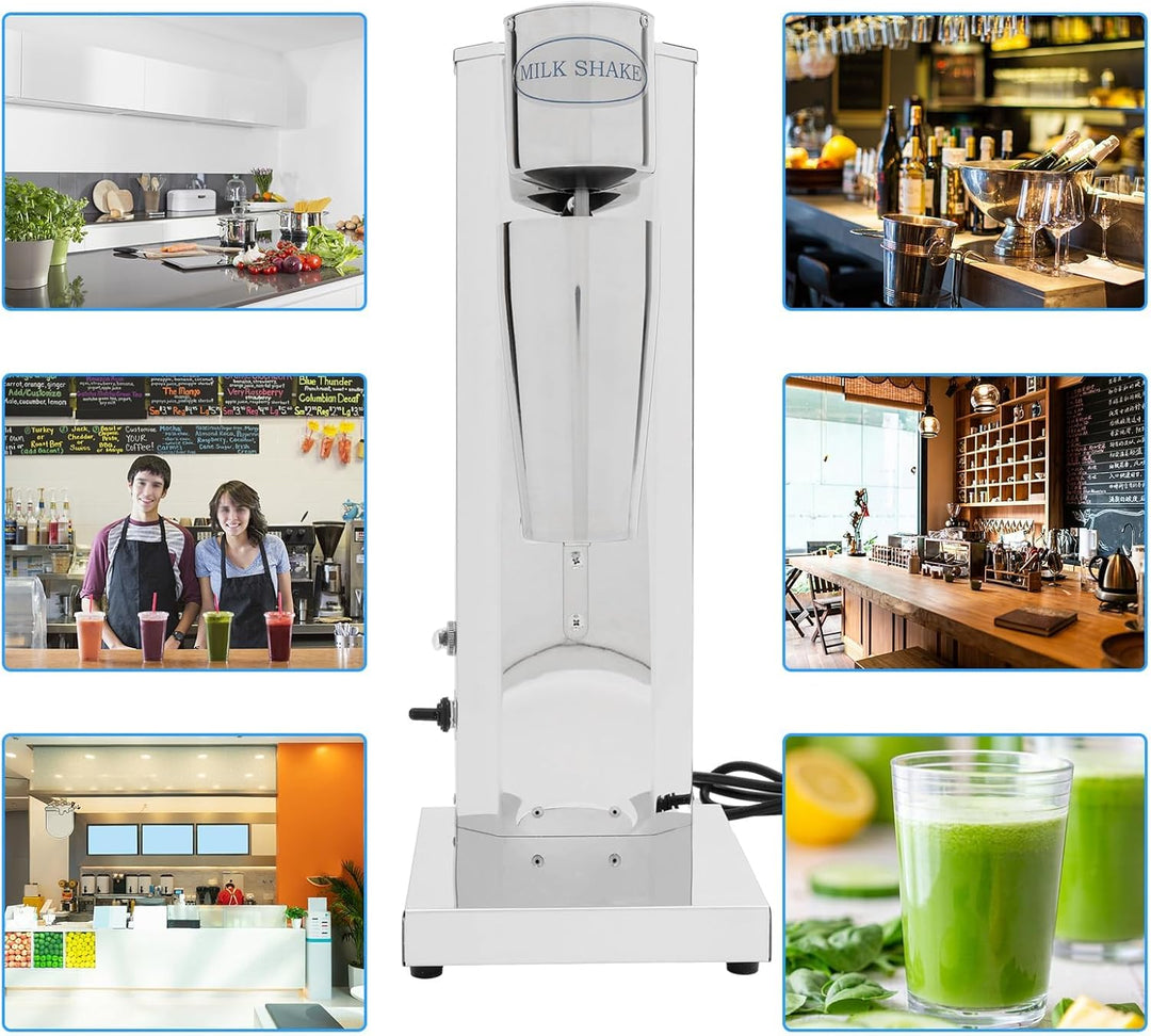 180W Milchshaker Elektrischer Standmixer 650ML Shaker Elektrisch Milch Shaker Mixer Edelstahl Protei