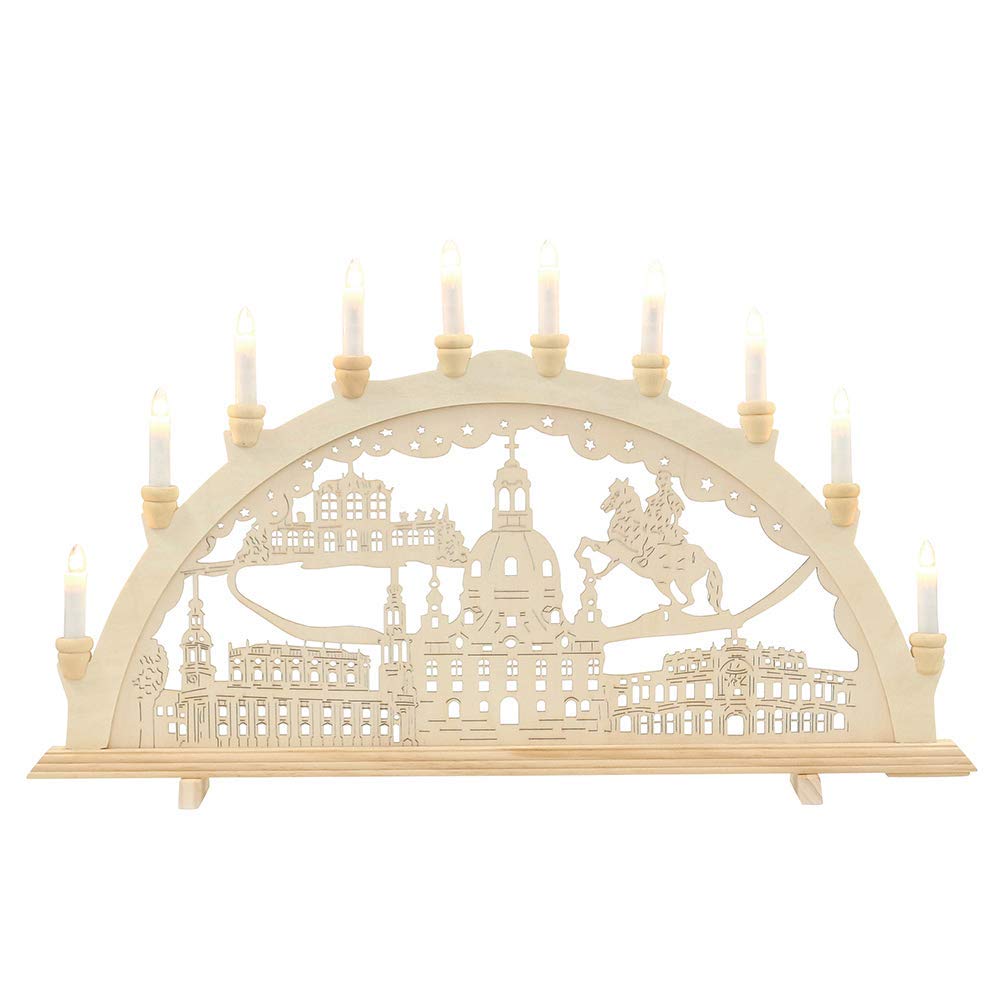 Wichtelstube-Kollektion Holz Schwibbogen Dresden - Historische Altstadt Lichterbogen