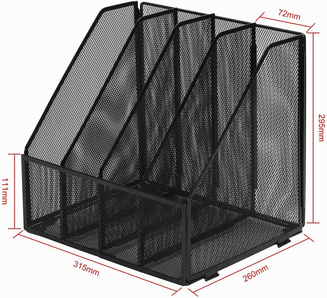 EasyPAG 4 Ablagefächer A4 Metall Büro Schreibtisch Organizer Akten Dokumenten Ablage Zeitschriften H