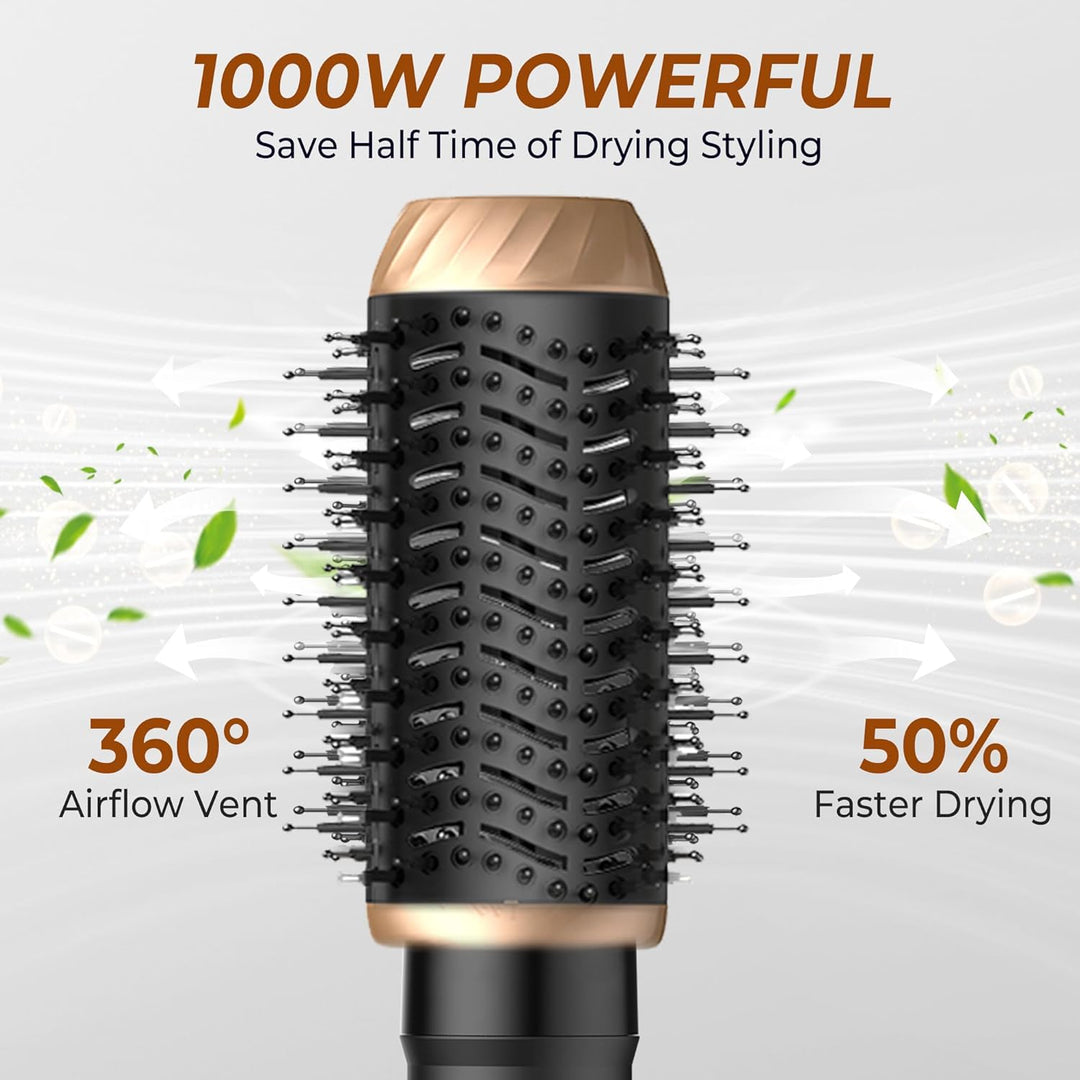 UKLISS Hairstyler 6 in 1 Airbrush Haarstyler | Pro Air Styler Set - 1000W Rundbürstenföhn, Air Curle
