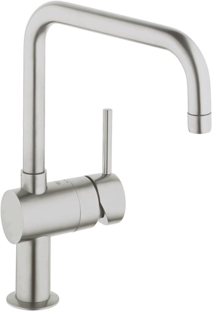 GROHE Minta - Einhand-Spültischarmatur (U-Auslauf, Einlochmontage, schwenkbarer Rohrauslauf, flexibl