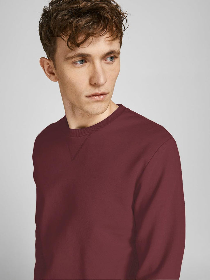 JACK & JONES Herren Jjebasic Sweat Crew Neck Noos Sweatshirt S Rot (Port Royale/Reg), S Rot (Port Ro