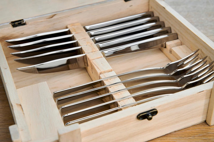 ZWILLING Steakbesteck Set für 6 Personen, 12-teilig, 6 Steakmesser und 6 Steakgabeln, Inkl. Aufbewah