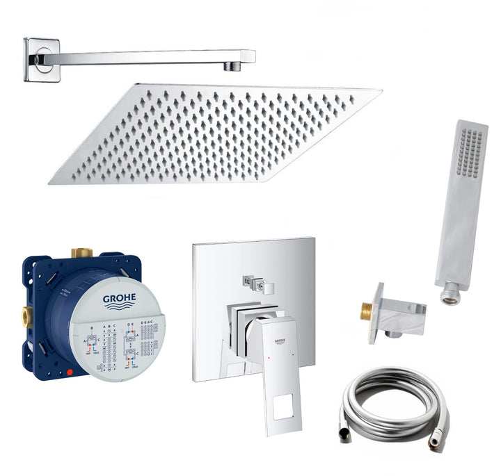 vanvilla Duschsystem mit Unterputz Duscharmatur von Grohe Eurocube Einhandmischer und vanvilla Regen