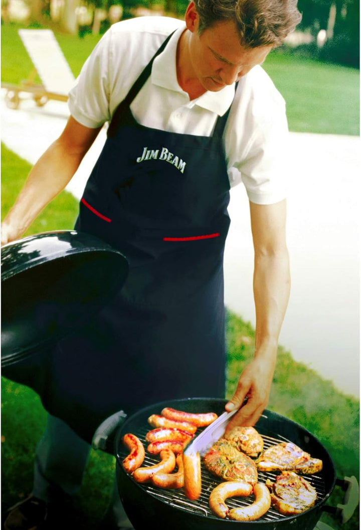 Jim Beam Gusseisenpfanne 3-in-1 - viereckige Pfanne mit drei Kammern für Fleisch, Gemüse, Saucen - S