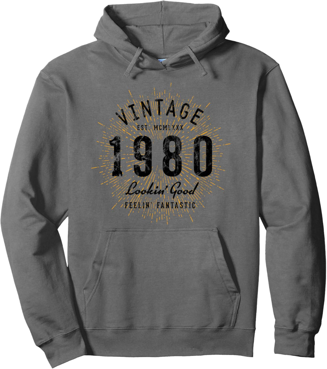 Vintage Geburtstag geboren 1980 Pullover Hoodie