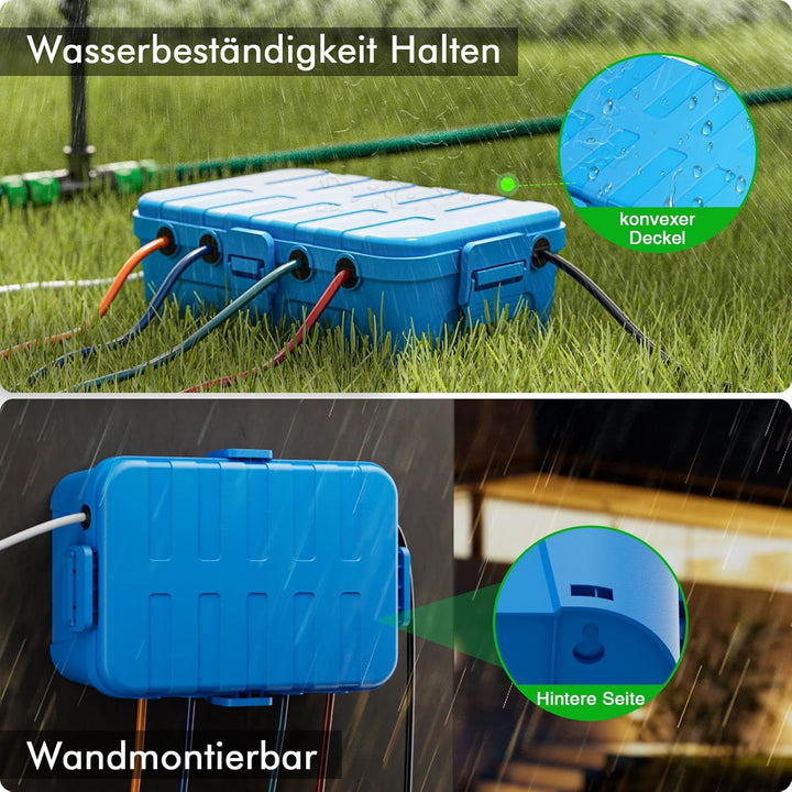 RESTMO Extra Grosse Kabelbox Wasserdicht, IP54 Outdoor Kabel Safe Box (32 x 22 x 13 cm), Wetterfeste