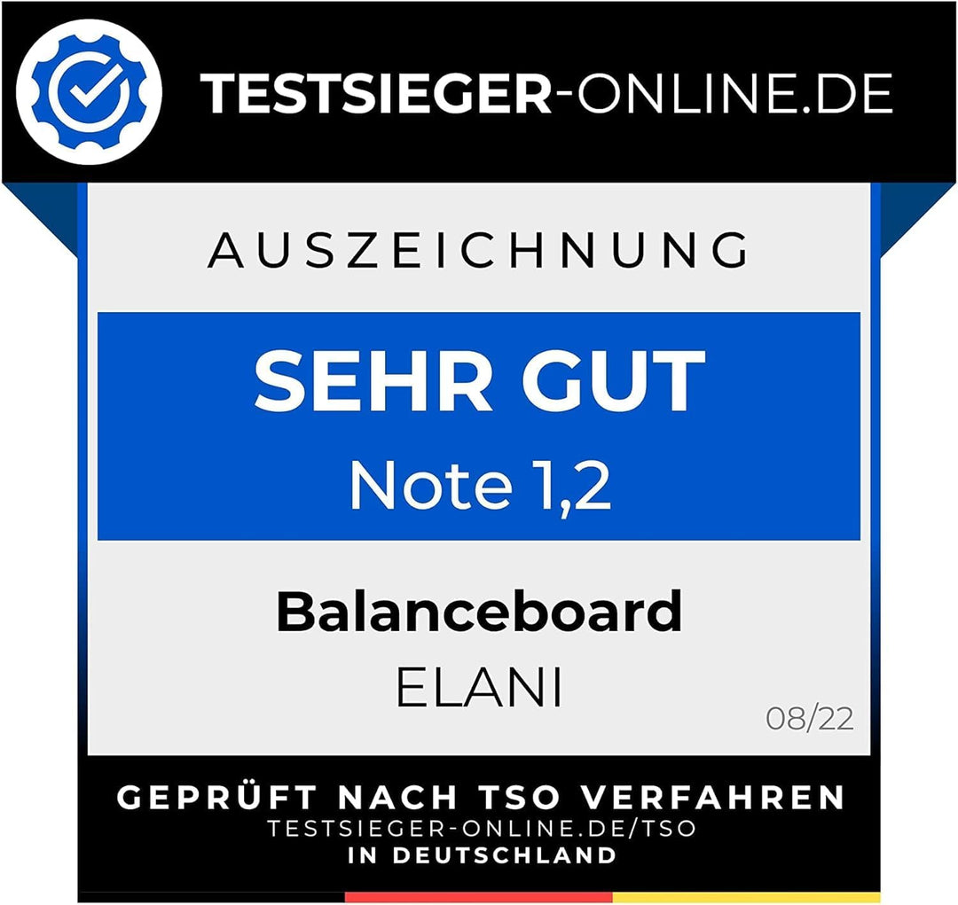 ELANI Rutschfestes Premium Balance-Board, Robustes Wackelbrett für Physiotherapie zur Stärkung der B