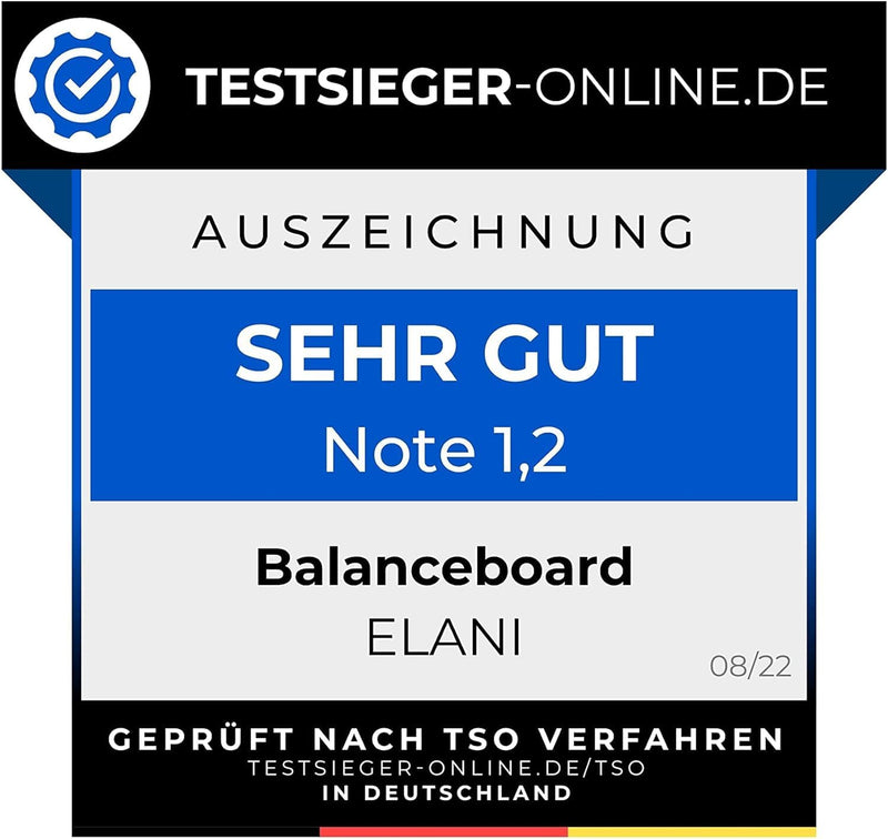ELANI Rutschfestes Premium Balance-Board, Robustes Wackelbrett für Physiotherapie zur Stärkung der B