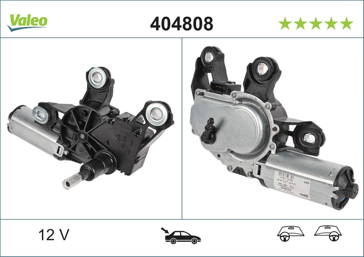VALEO 404808 Wischermotor VALEO Heckwischermotor 404808 VOLKSWAGEN MULTIVAN V TRANSPORTER V > LINKE