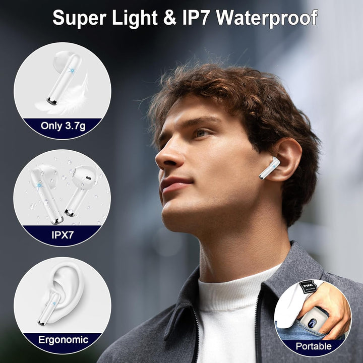 Drsaec Bluetooth 5.4 Kopfhörer, 2025 Neu In Ear Kopfhörer Kabellos Bluetooth 6D Tiefer Bass Kabellos