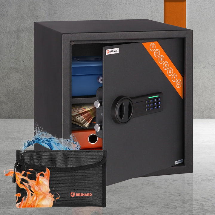Brihard Betriebs Safe Elektronischer - 40x38x38cm Sicherheitsbox mit LED-Bildschirm, Digitalem Zahle