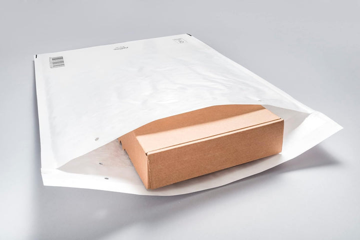 100 Luftpolsterumschläge Polsterumschlag Versandtaschen Bantex G7 (250 x 350 mm) 17/G, Weiss, mit Se