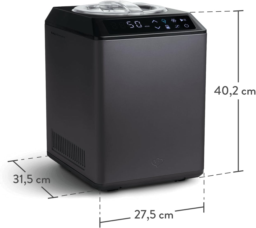 SPRINGLANE Eismaschine & Joghurtbereiter Erika 2,5 L mit selbstkühlendem Kompressor 250 W, Eiscremem