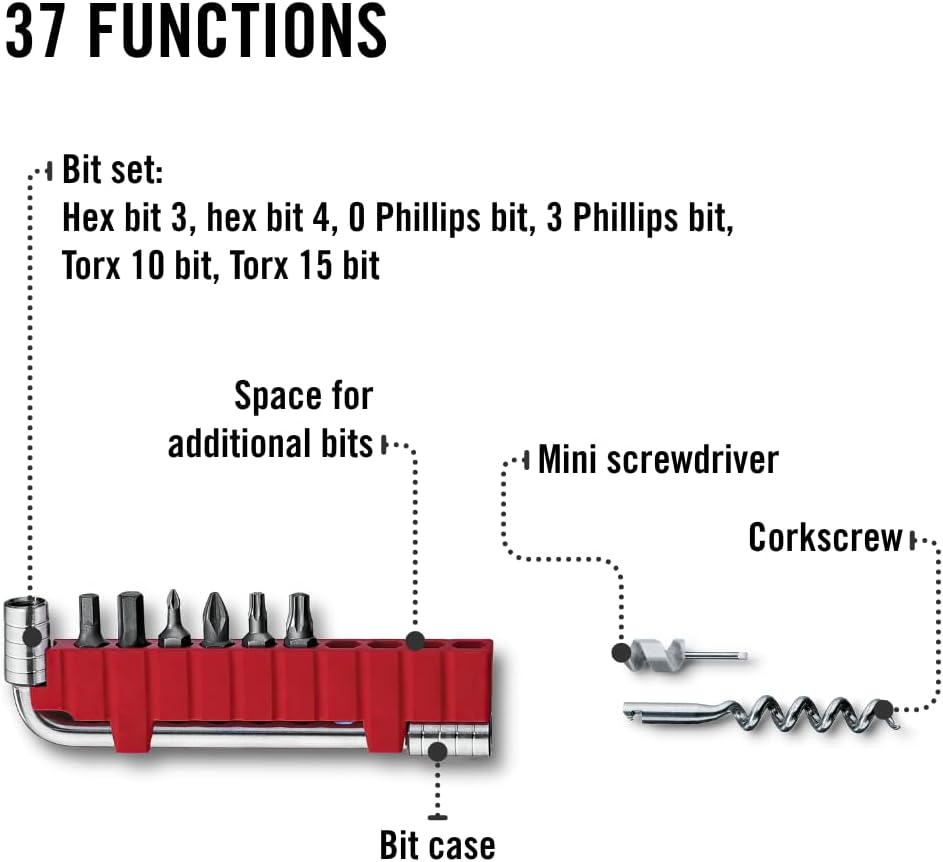 Victorinox Multifunktionstool, Swiss Tool X Plus, Taschen Werkzeug, 38 Funktionen, Kombi-Spitzzange,