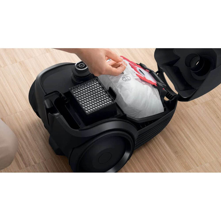 Bosch BGLS2BA1 Series 2 Staubsauger mit Beutel, 3.5 L, 600 W, 80 dB, 8 Meter Kabel, Schwarz