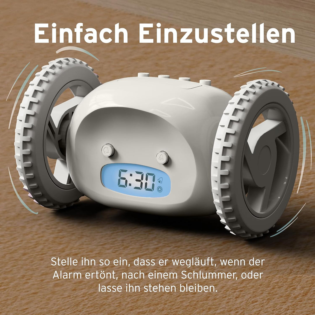 CLOCKY Lauter Wecker Digital Wecker Laut für tiefschläfer Erwachsene Jugendliche Lustig für schwerhö
