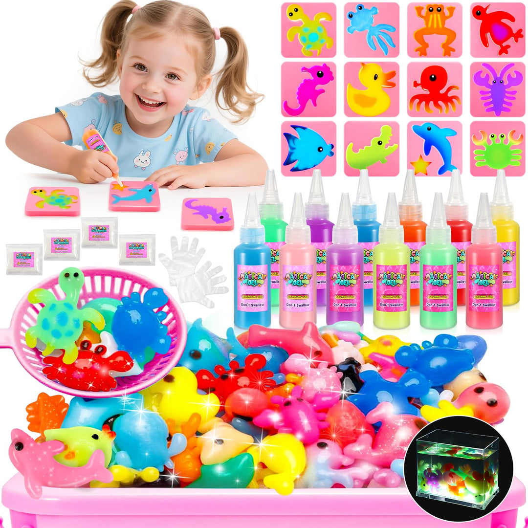 Magic Aqua Gelz Set, Bastelset Kinder ab 5 6 7 8 9 Jahre Wasser Elf Kit Kreativ Spielzeug ab 5-10 Ja