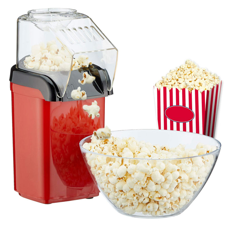 Popcornmaschine Popcorn Maker für Zuhause | leistungsstarke fettfreie schnelle Zubereitung mit Heiss