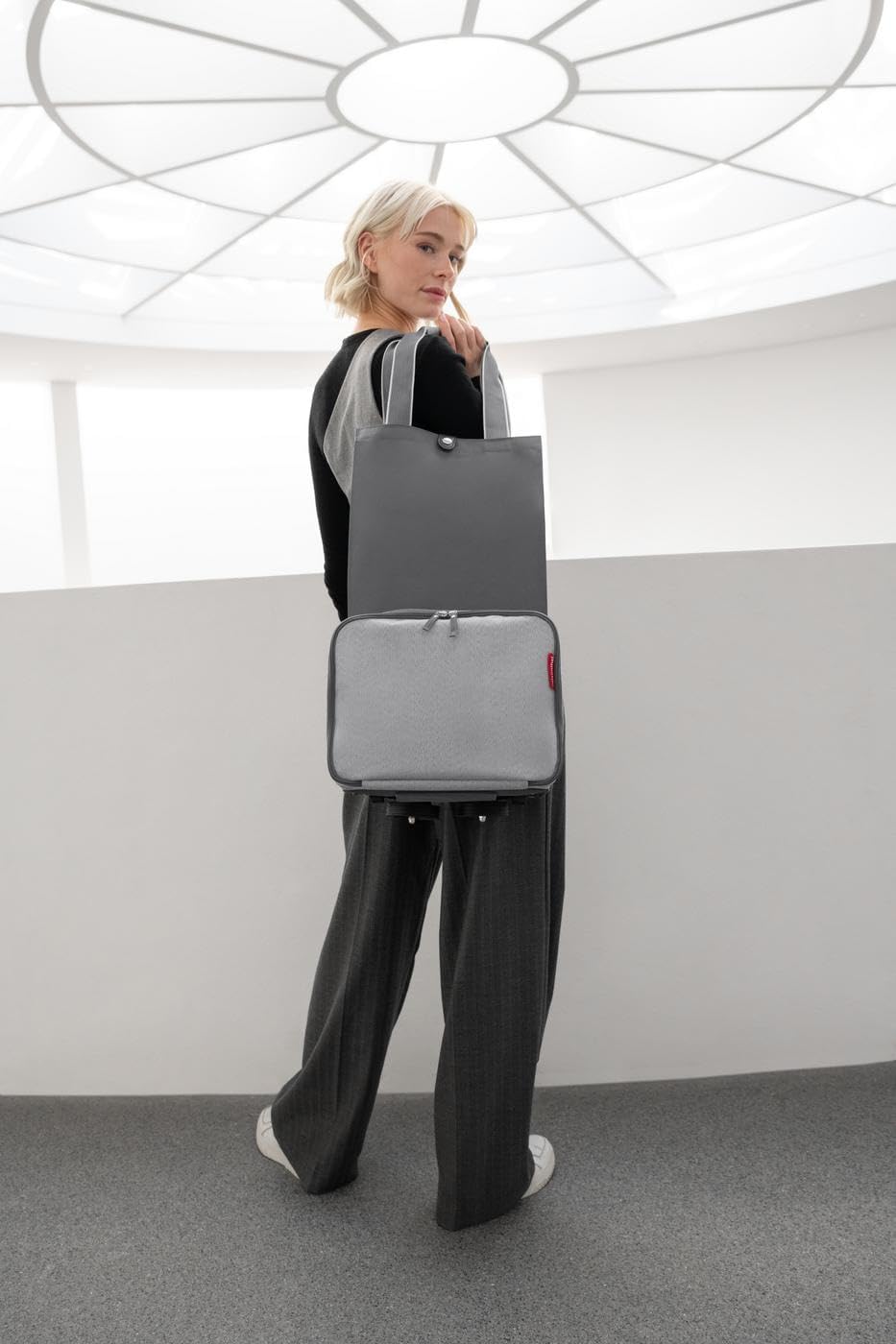 reisenthel foldabletrolley - Faltbarer, kompakter Einkaufswagen - einfach zu verstauen Herringbone G