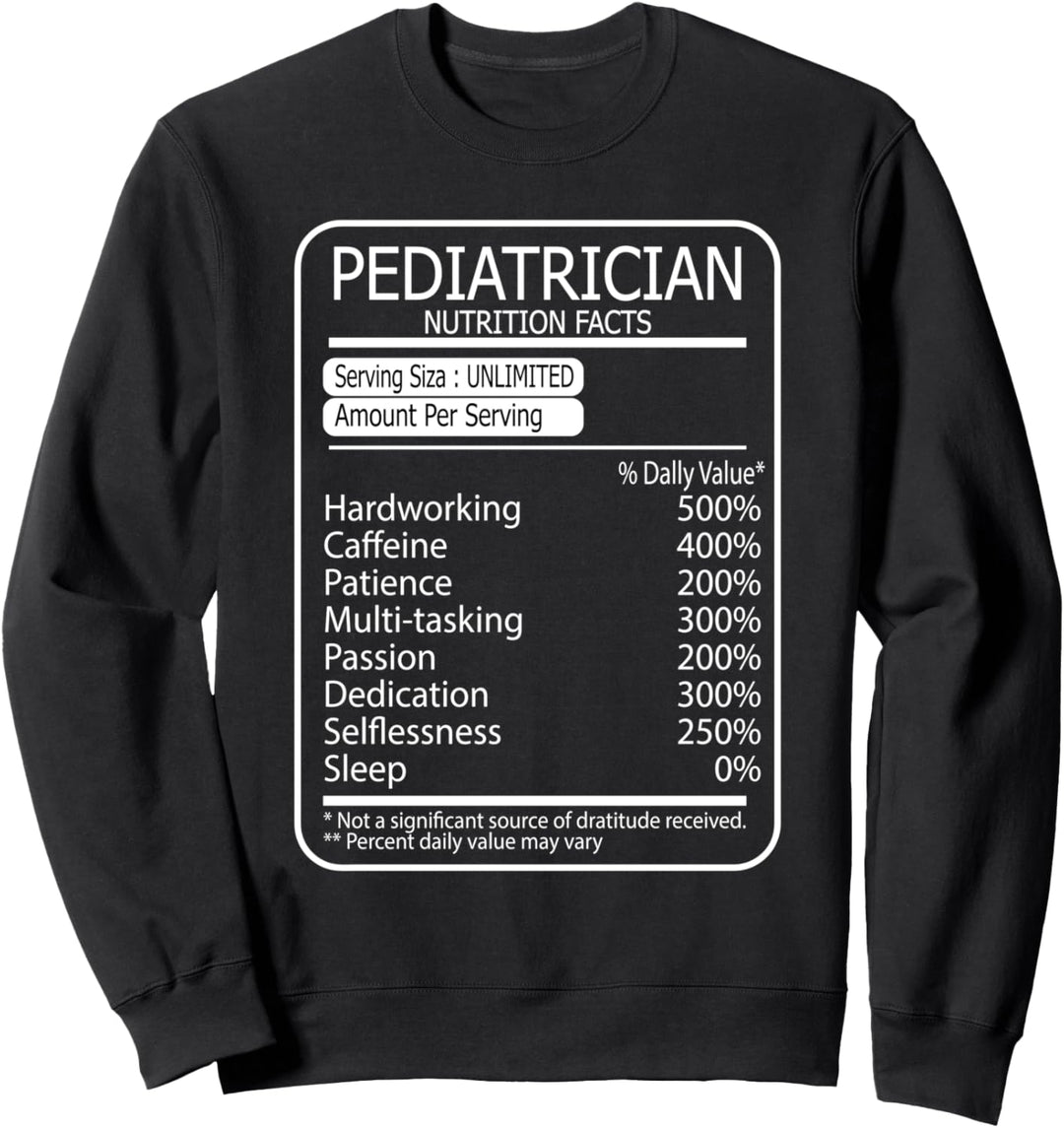 Kinderarzt Lustige Fakten Grafik Pädiatrie Sweatshirt