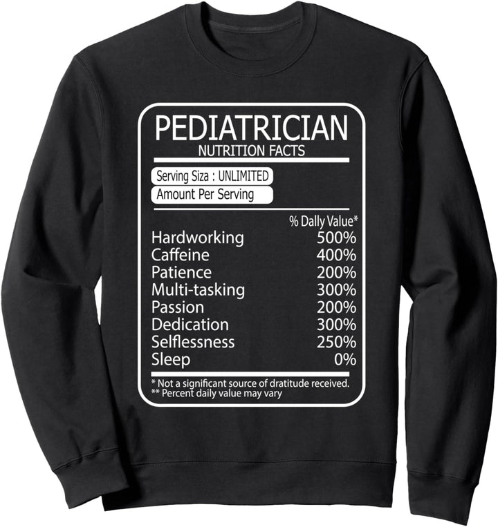 Kinderarzt Lustige Fakten Grafik Pädiatrie Sweatshirt