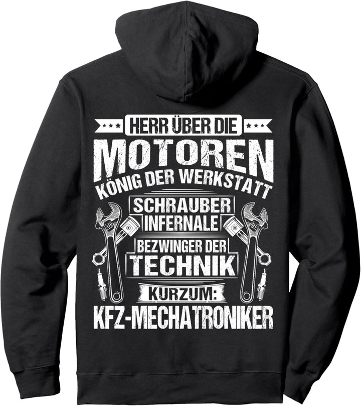 Herr Über Die Motoren KFZ-Mechatroniker Pullover Hoodie
